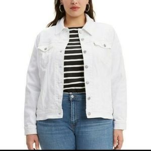 Levi's white denim jacket